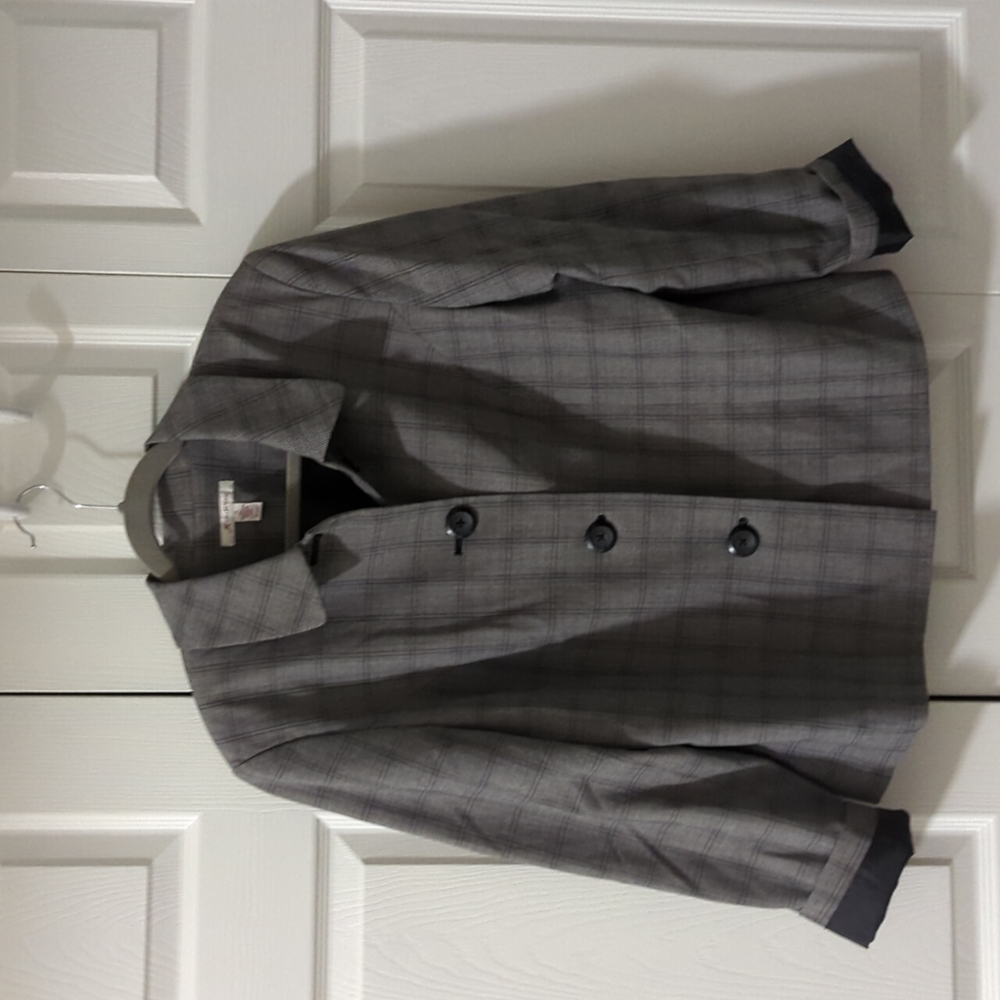 🔥Lined plaid blazer sz 14